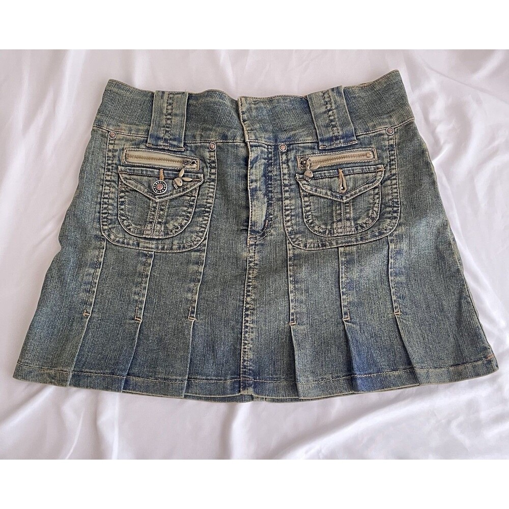 Y2K Playboy Denim Mini Skirt Women’s Size Small Rare Accessory